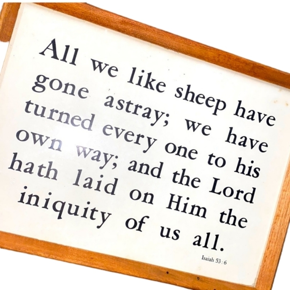 Vintage small Spiritual Christian Bible scripture wall art